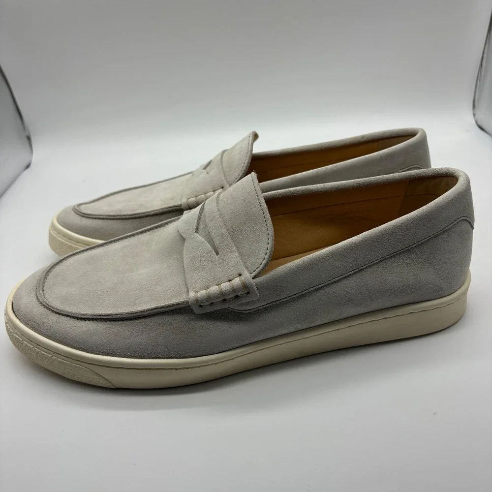 Brunello Cucinelli Penny Loafer‎ Sneaker Suede Gray EU 41 US 8 Made Italy